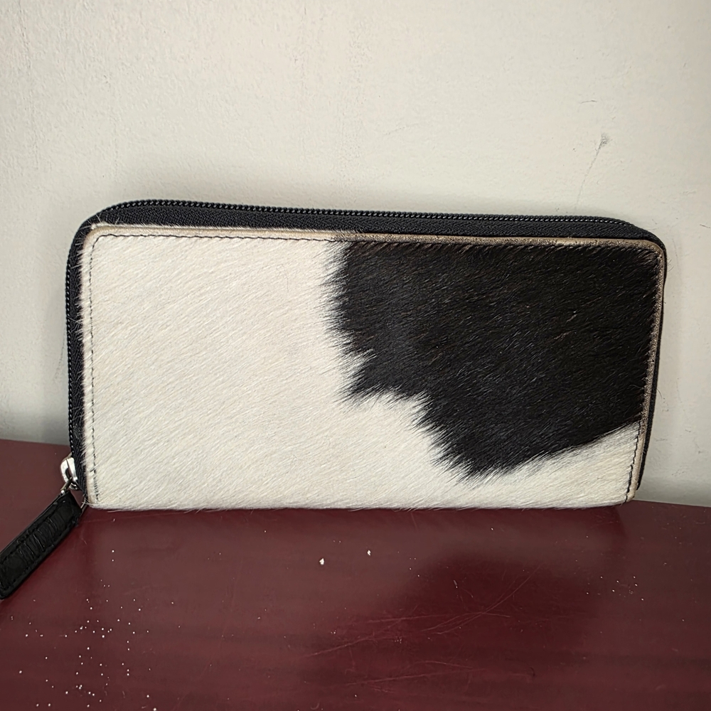 Black and White Cowhide Wallet